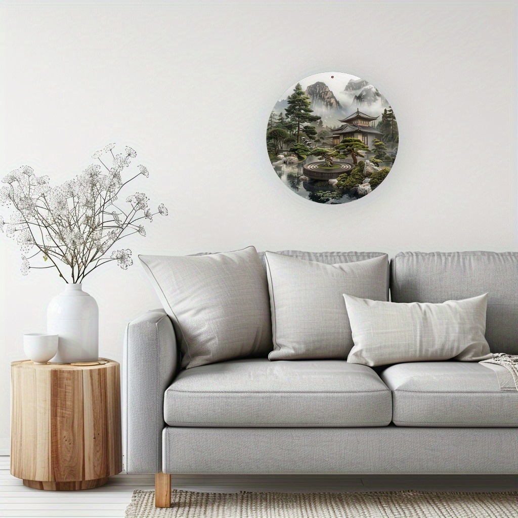 Placa de Metal Redonda Vintage - Bonsai Garden Wall avaliação e preço