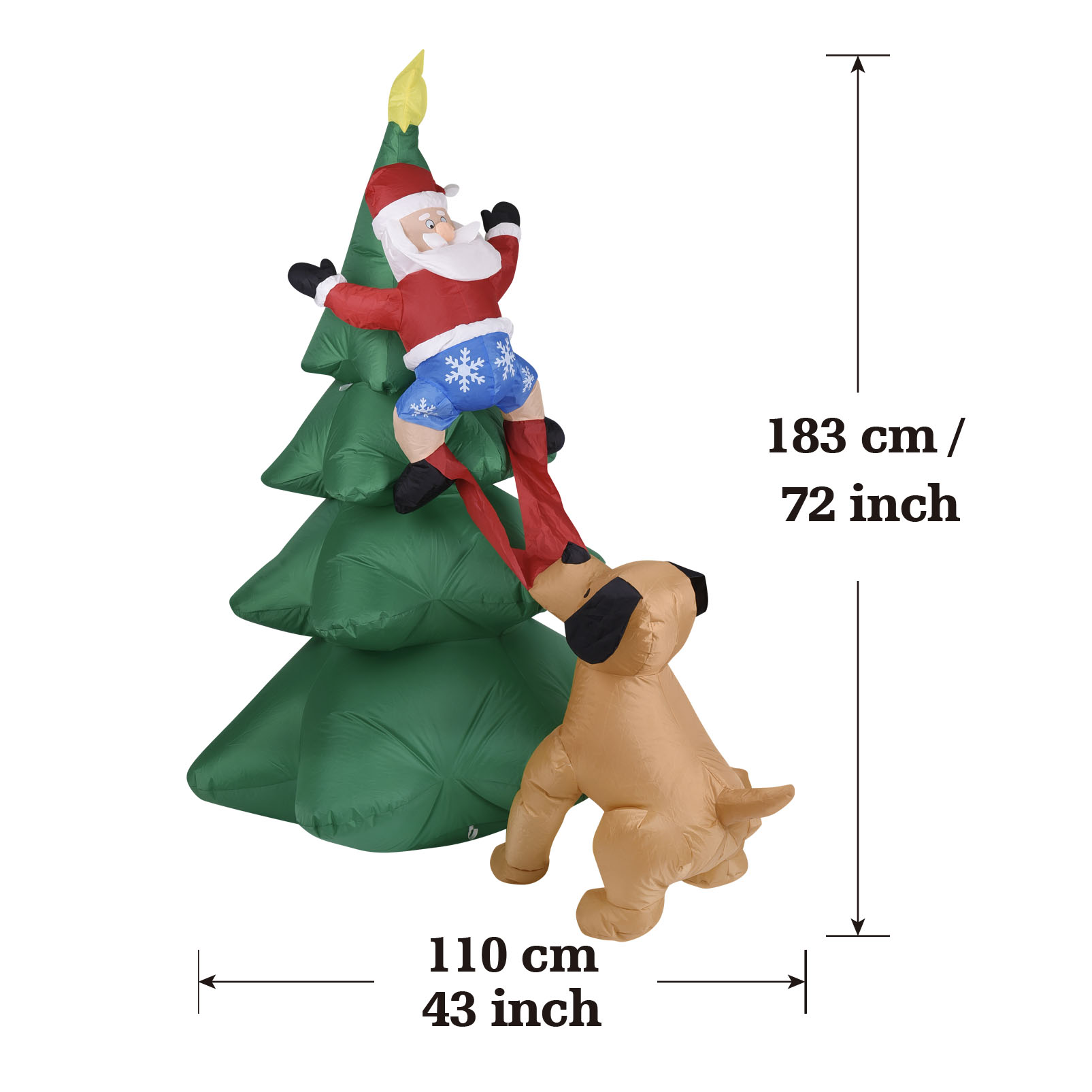 Cão inflável de natal com árvo - Bonsai Garden Tree avaliação e preço