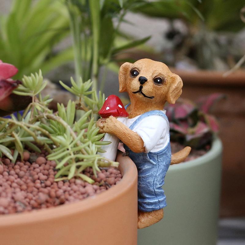 Adorável Estatueta de Cão Pend - Bonsai Gardener avaliação e preço