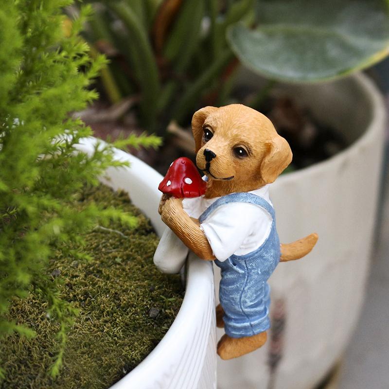 Adorável Estatueta de Cão Pend - Bonsai Gardener avaliação e preço